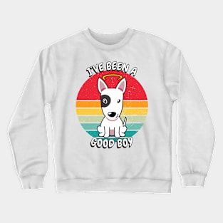 Cute terrier dog is a good boy Crewneck Sweatshirt